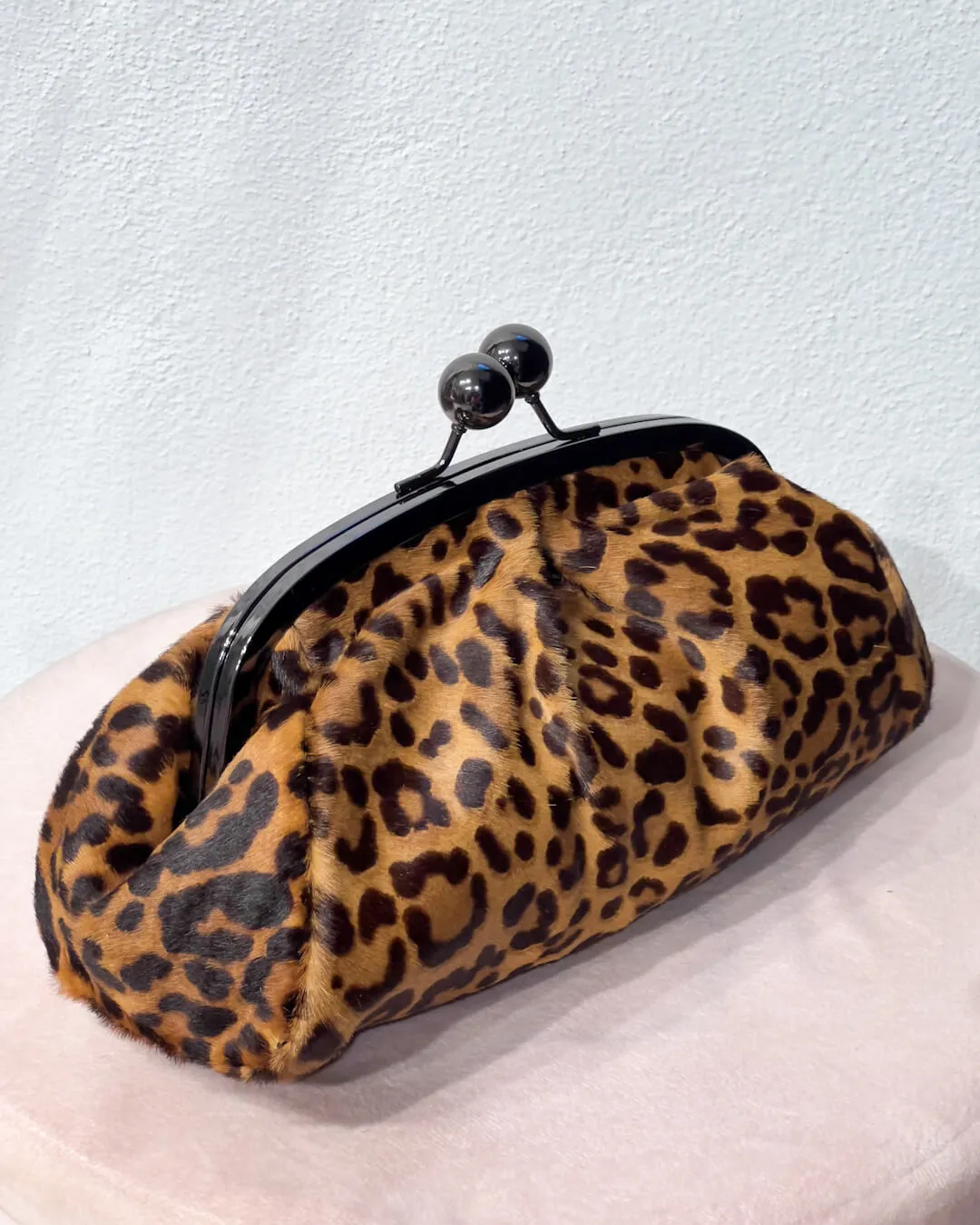-BORSA CLUTCH MACULATA IN CAVALLINO