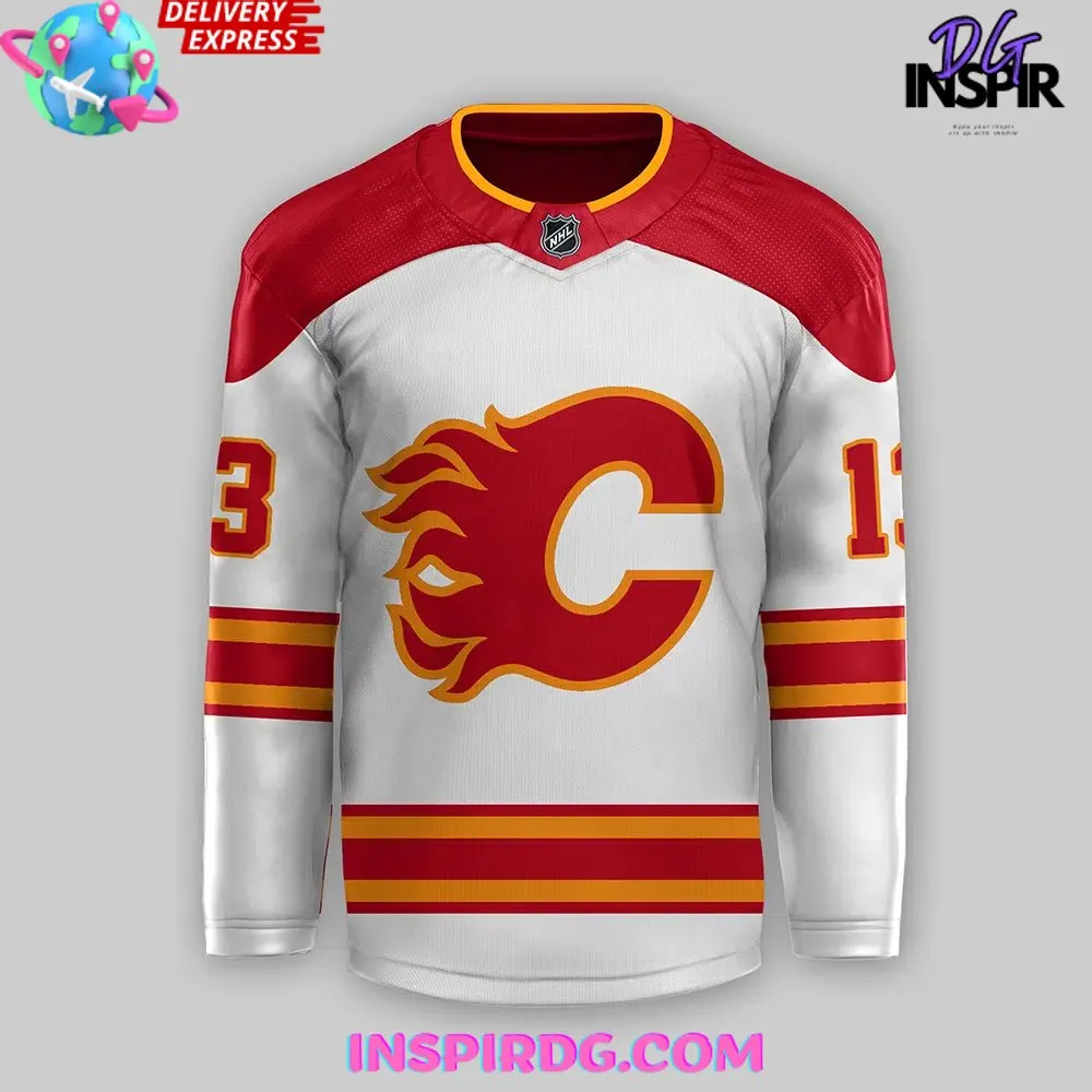 -Calgary Flames 2024 White Hockey Jersey