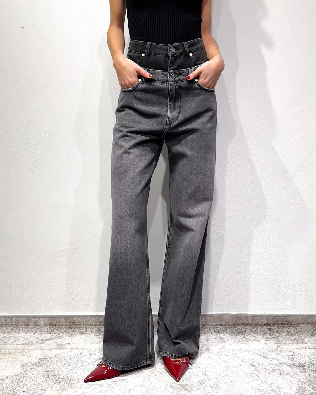 -JEANS PALAZZO BICOLOR A VITA ALTA – DIXIE