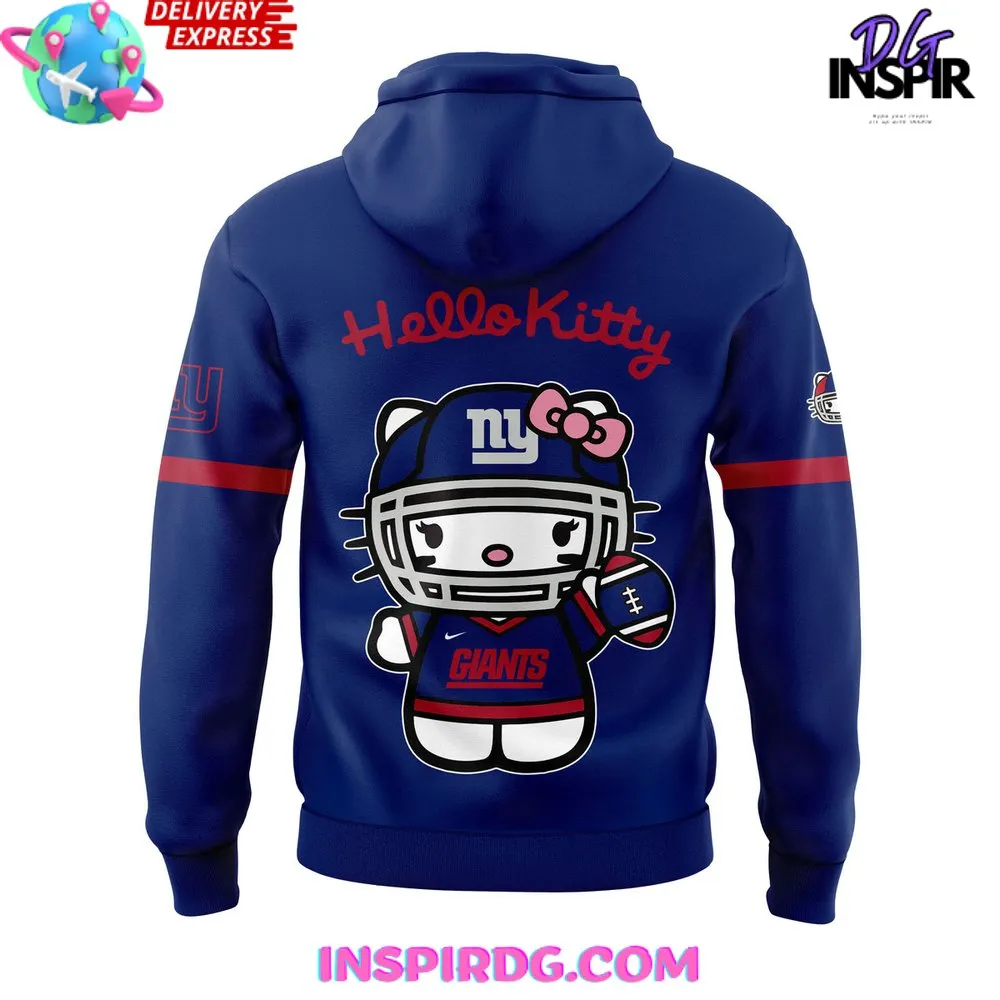 -New York Giants x Hello Kitty Blue Hoodie