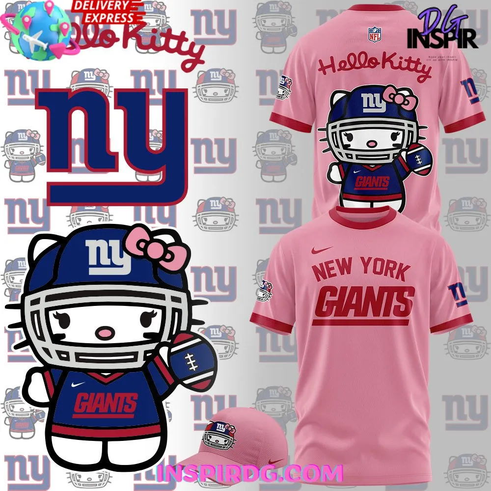 -New York Giants x Hello Kitty Pink T-Shirt