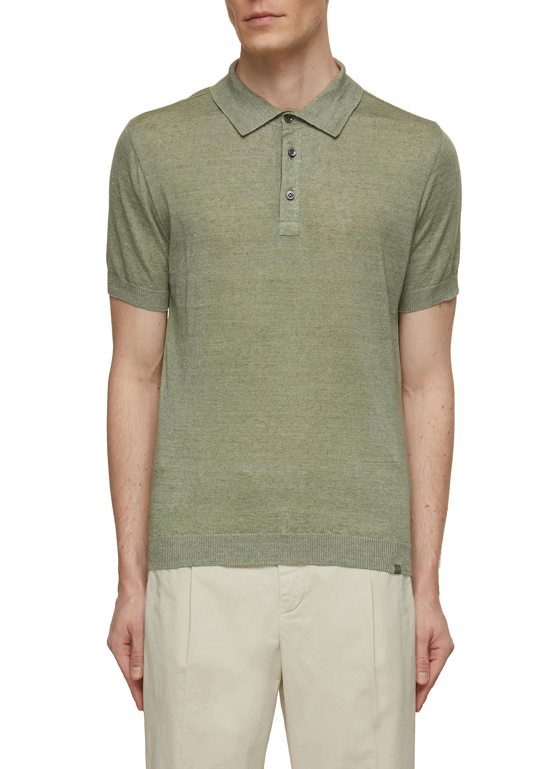 -----------PAUL & SHARK ---- ------------ ----Delave Linen Polo Shirt --