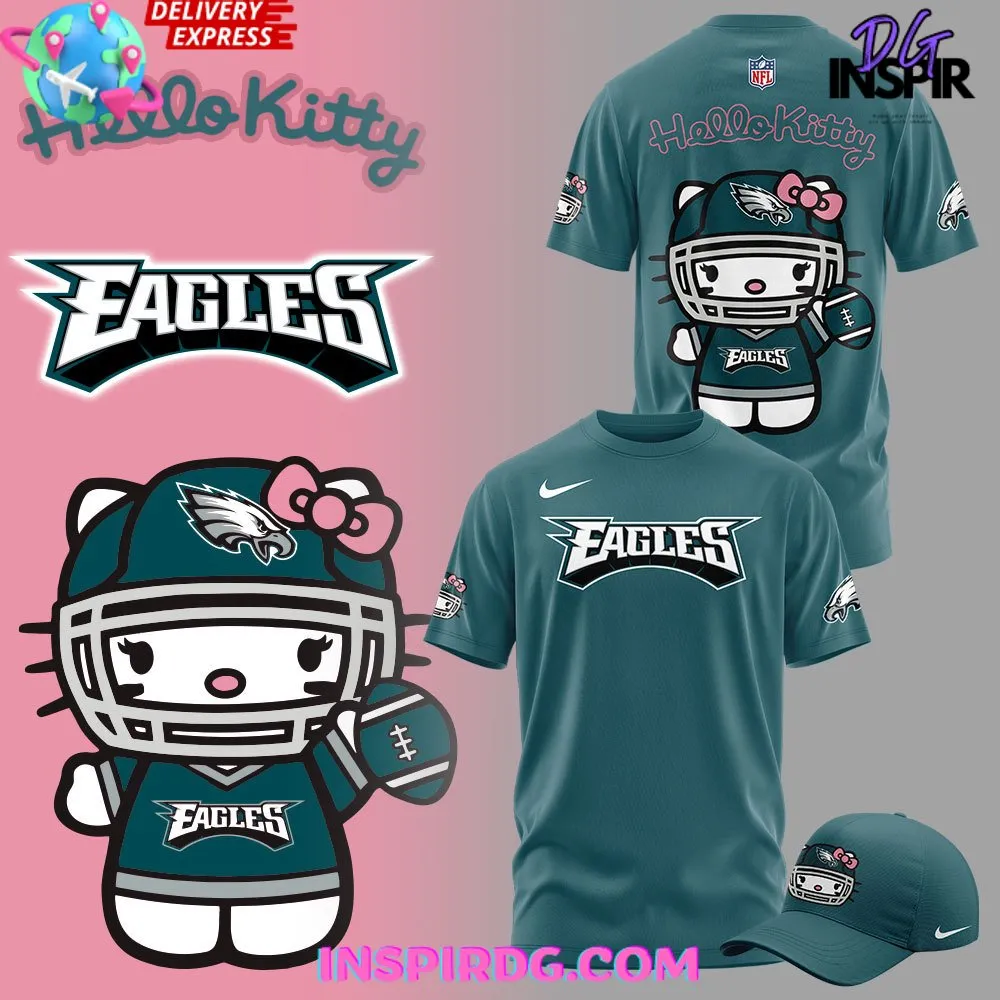 -Philadelphia Eagles x Hello Kitty T-Shirt