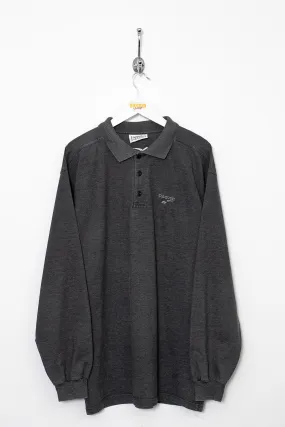 00s Reebok Long Sleeve Polo Shirt (L)