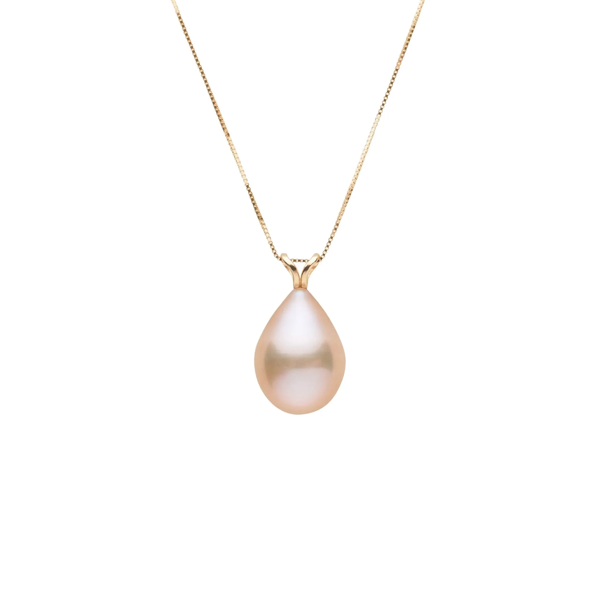 11.0-12.0 mm AAA Pink to Peach Freshwater Drop Pearl Unity Pendant