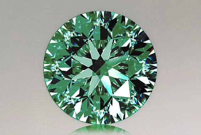 1.67 Carat Round Green Lab Diamond