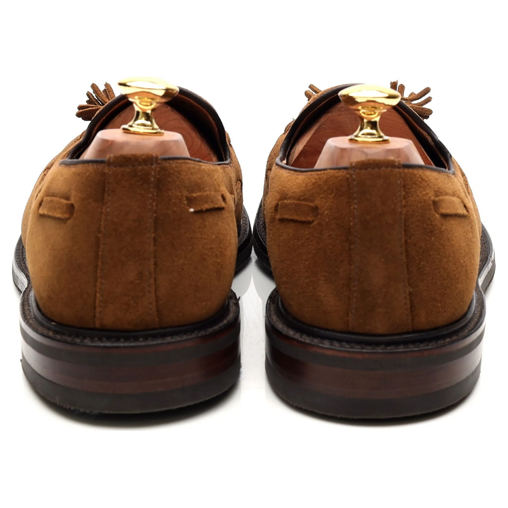 1880 'Nottingham' Brown Suede Tassel Loafers UK 10.5 F