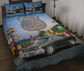 1969 Dodge Dart Black Route 66 Quilt Set