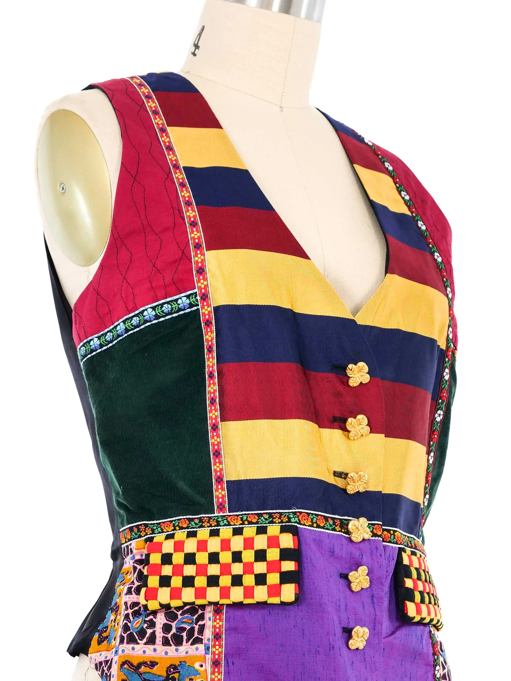 1990s Todd Oldham Patchwork Vest
