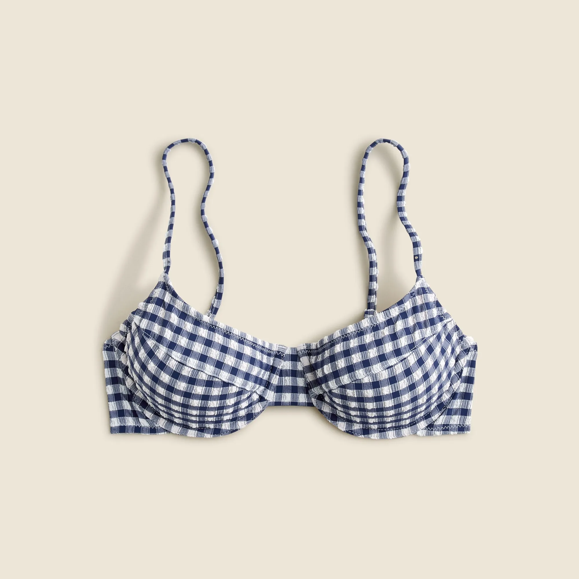 1993 underwire bikini top in gingham