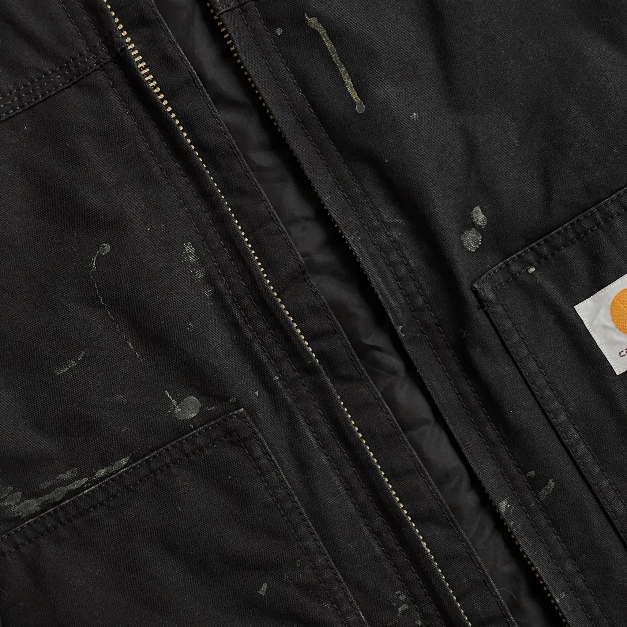 2000s Carhartt Quilted Gillet Black Vest - L