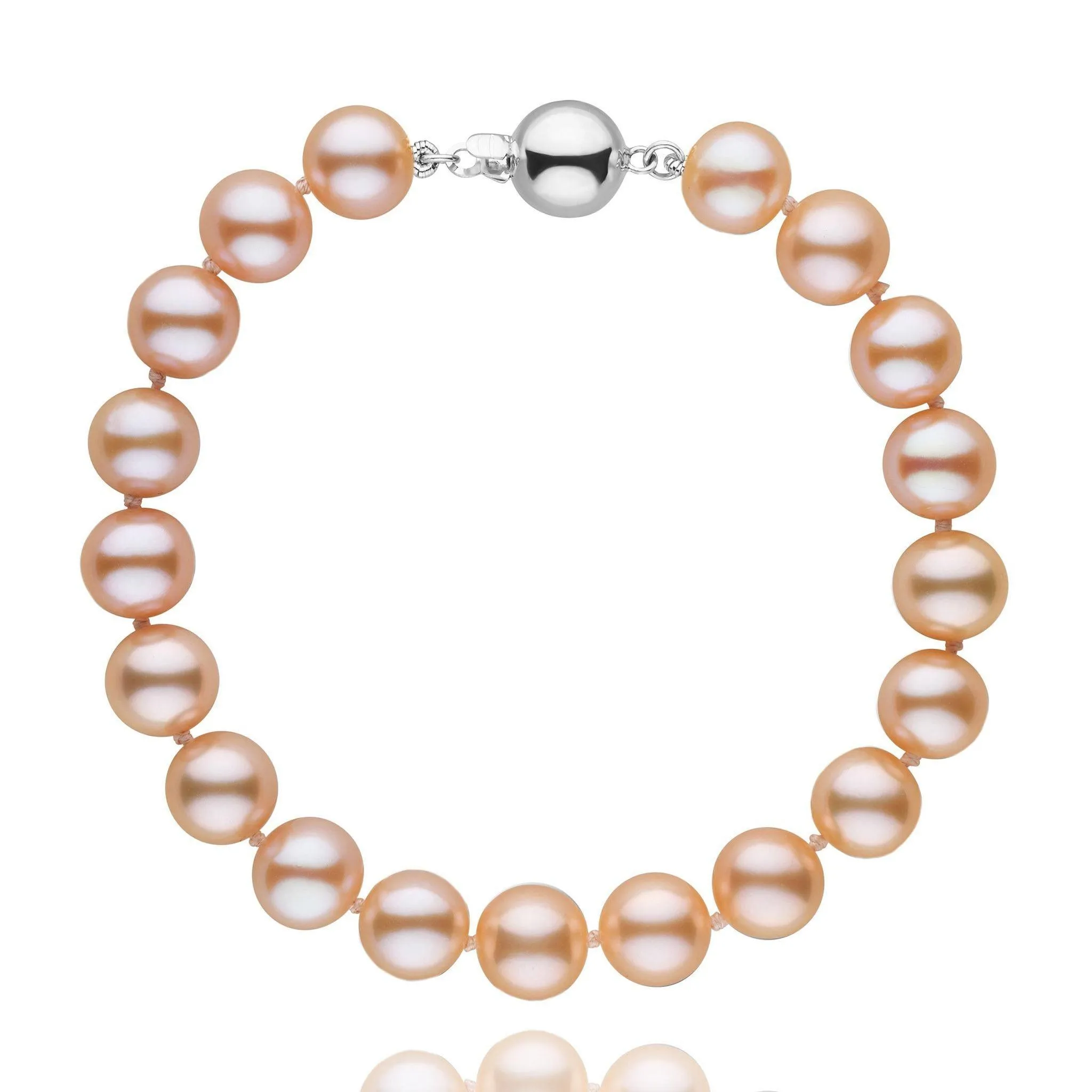 8.5-9.0 mm AAA Pink to Peach Freshwater Pearl Bracelet