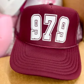 979 Foam Trucker Hat in Maroon