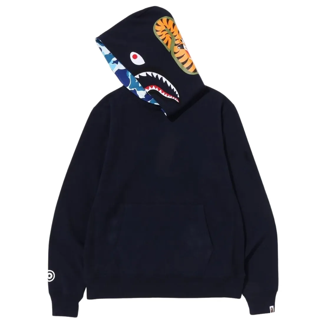 A Bathing Ape Men Shark Pullover Hoodie (navy)