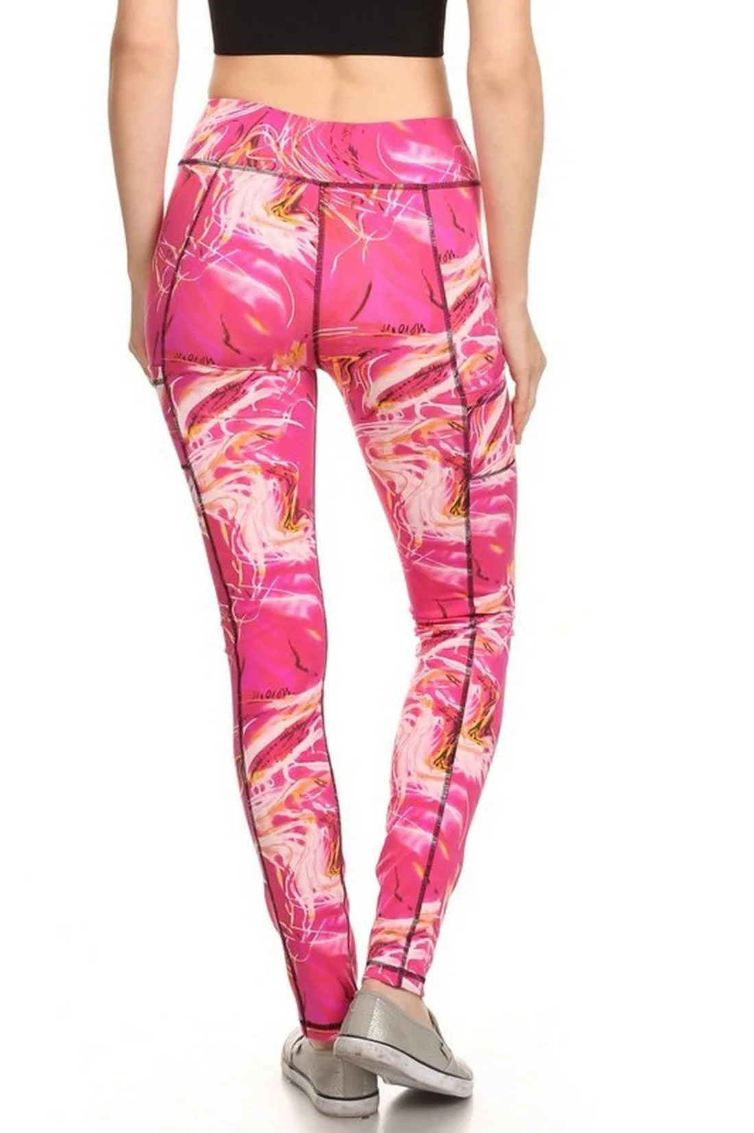 Abstract Light Streak Active Leggings