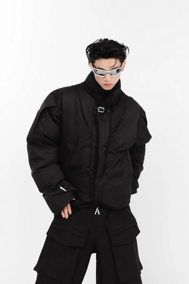 AC PU Leather Down Jacket