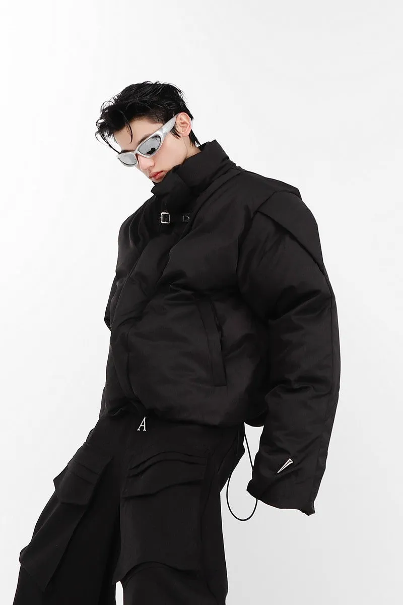 AC PU Leather Down Jacket