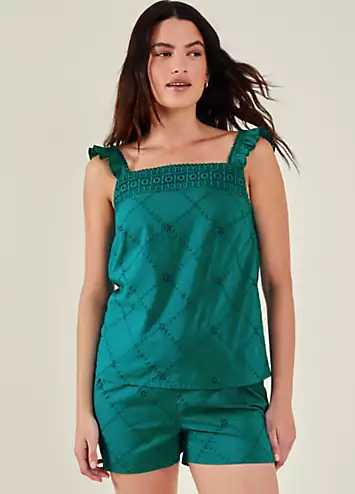 Accessorize Broderie Vest Pyjama Set | Grattan