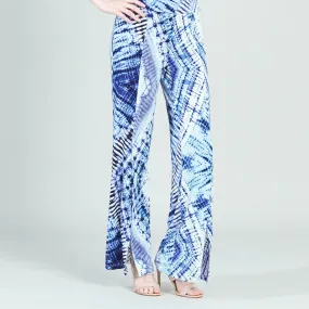 Acid Wash Kick Front High Slit Pant