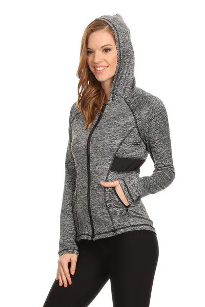 Active Zip Up Jacket With Hoodie