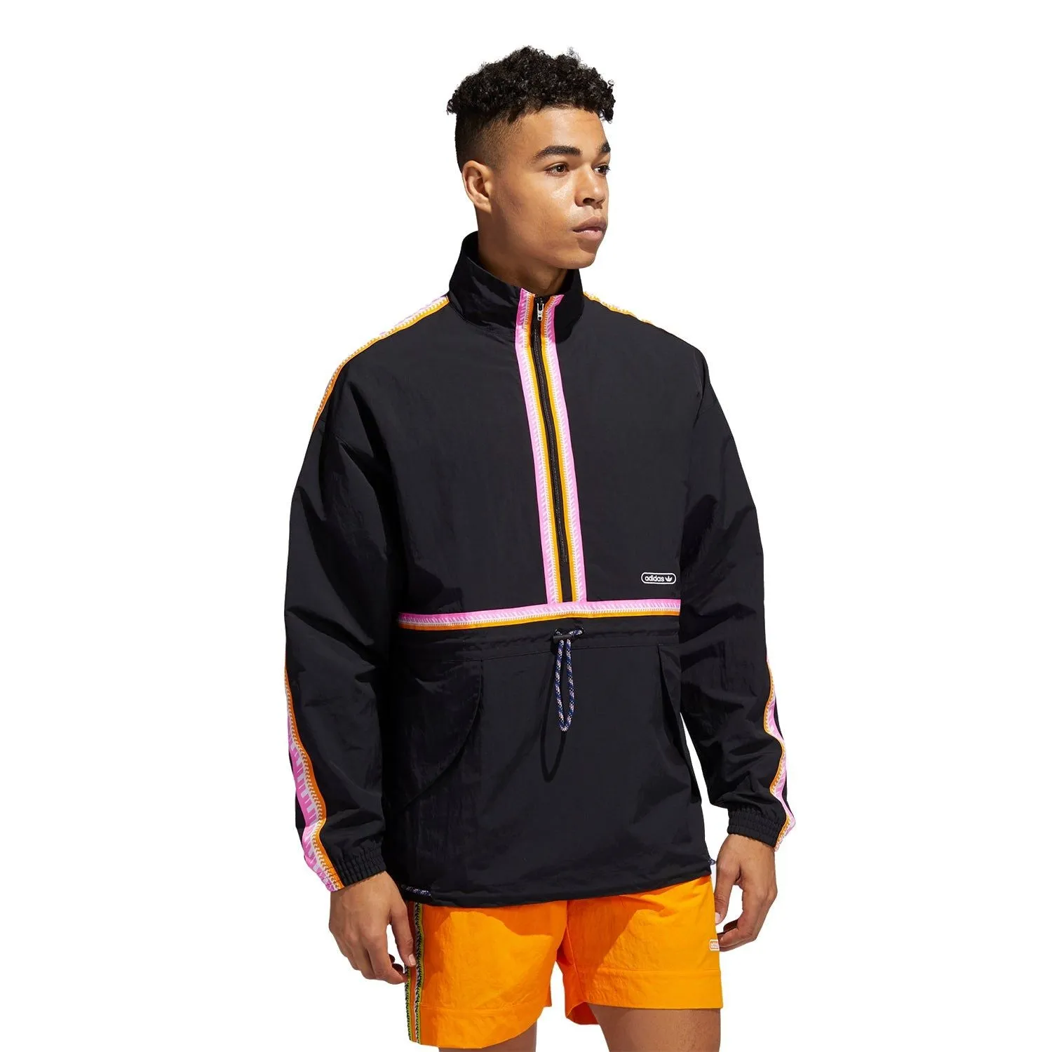 adidas Originals Taped Anorak Jacket - Black