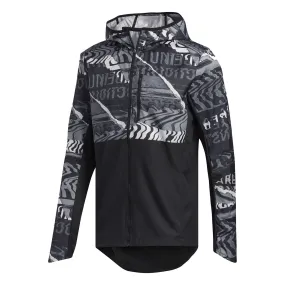 adidas Own The Run Graphic Jacket - Black