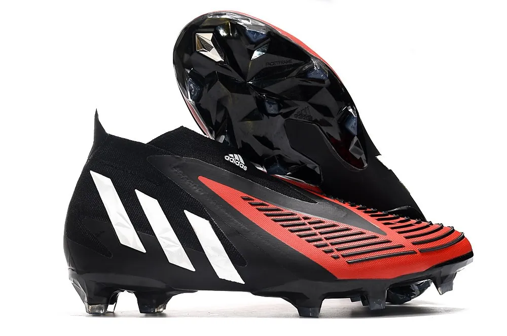 adidas Predator Edge+ FG Football - Black/White/Red