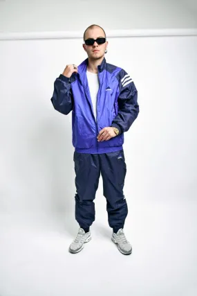 Adidas vintage tracksuit set blue