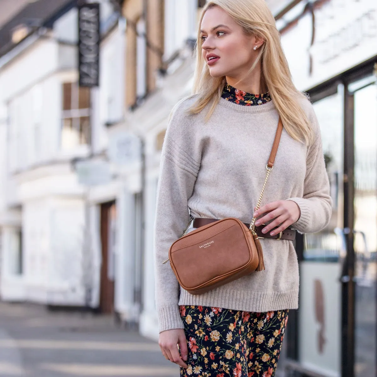 Adira Cross Body Bag                             Toffee