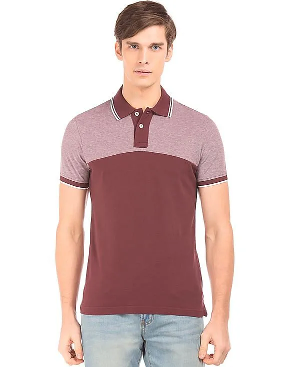 Aeropostale Colour Blocked Pique Polo Shirt