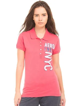 Aeropostale Slub Applique Polo Shirt