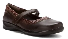 Aetrex Women's E361 Julia Brown Mary Jane X-Wide Casual Shoe