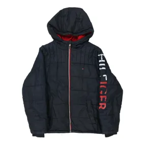 Age 13 Tommy Hilfiger Spellout Puffer - Medium Black Polyester