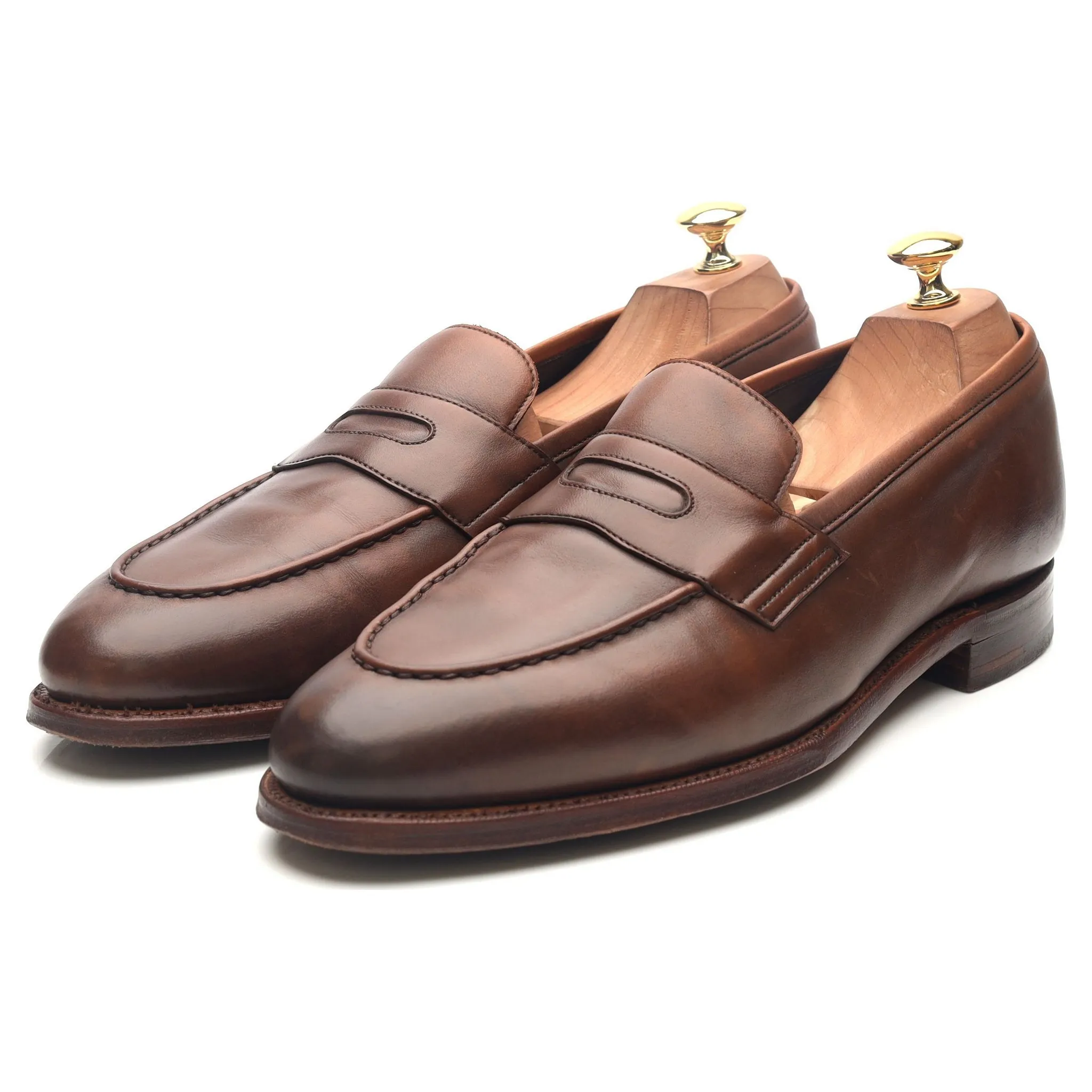 'Aldgate' Brown Leather Loafers UK 10 E