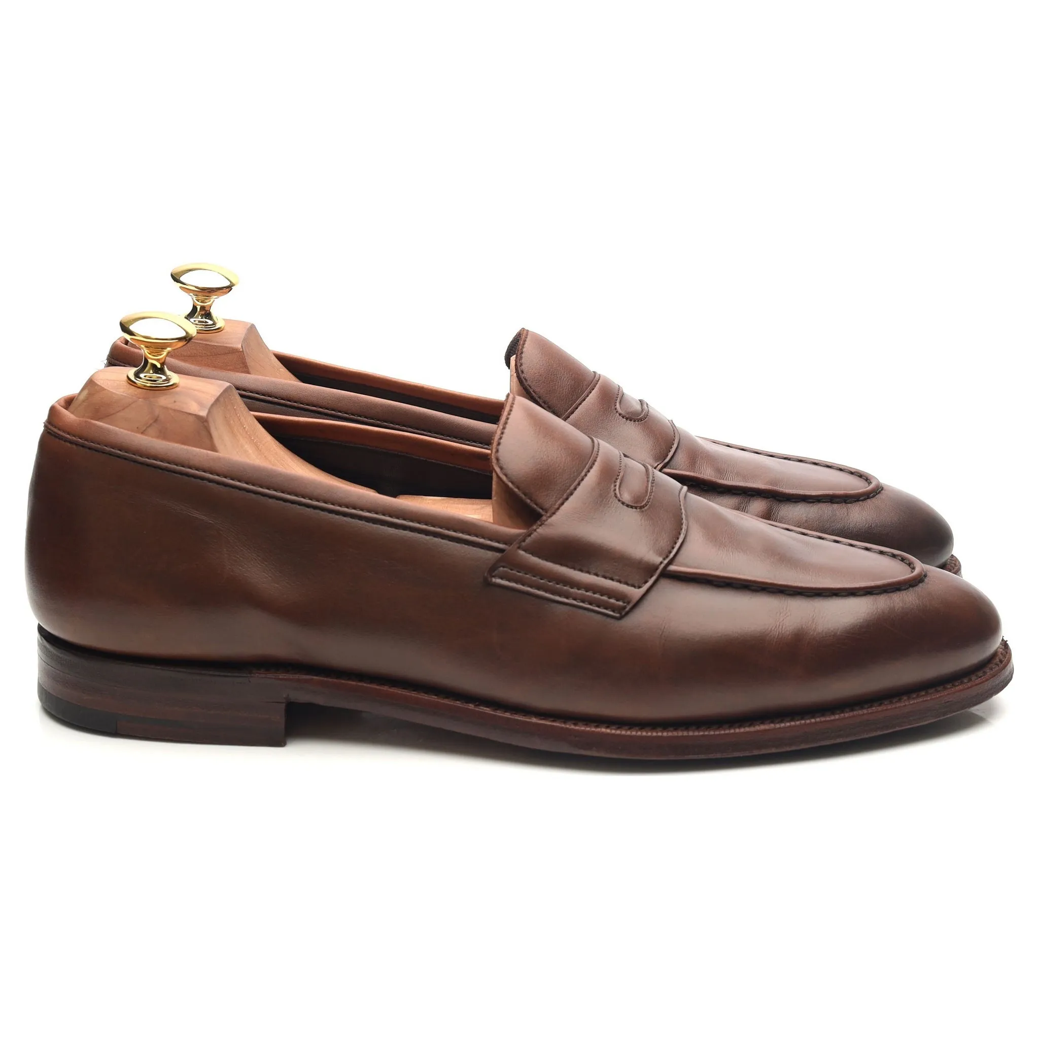 'Aldgate' Brown Leather Loafers UK 10 E