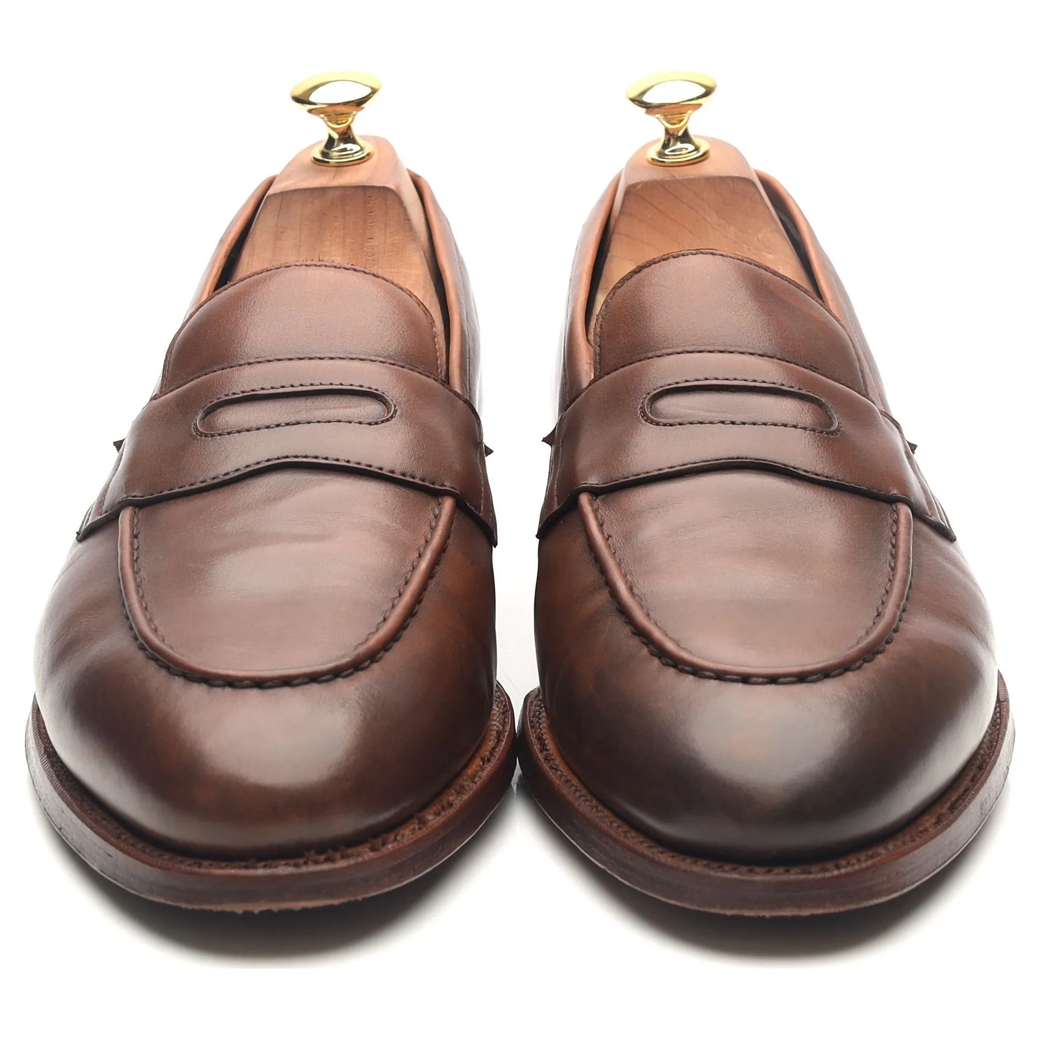 'Aldgate' Brown Leather Loafers UK 10 E