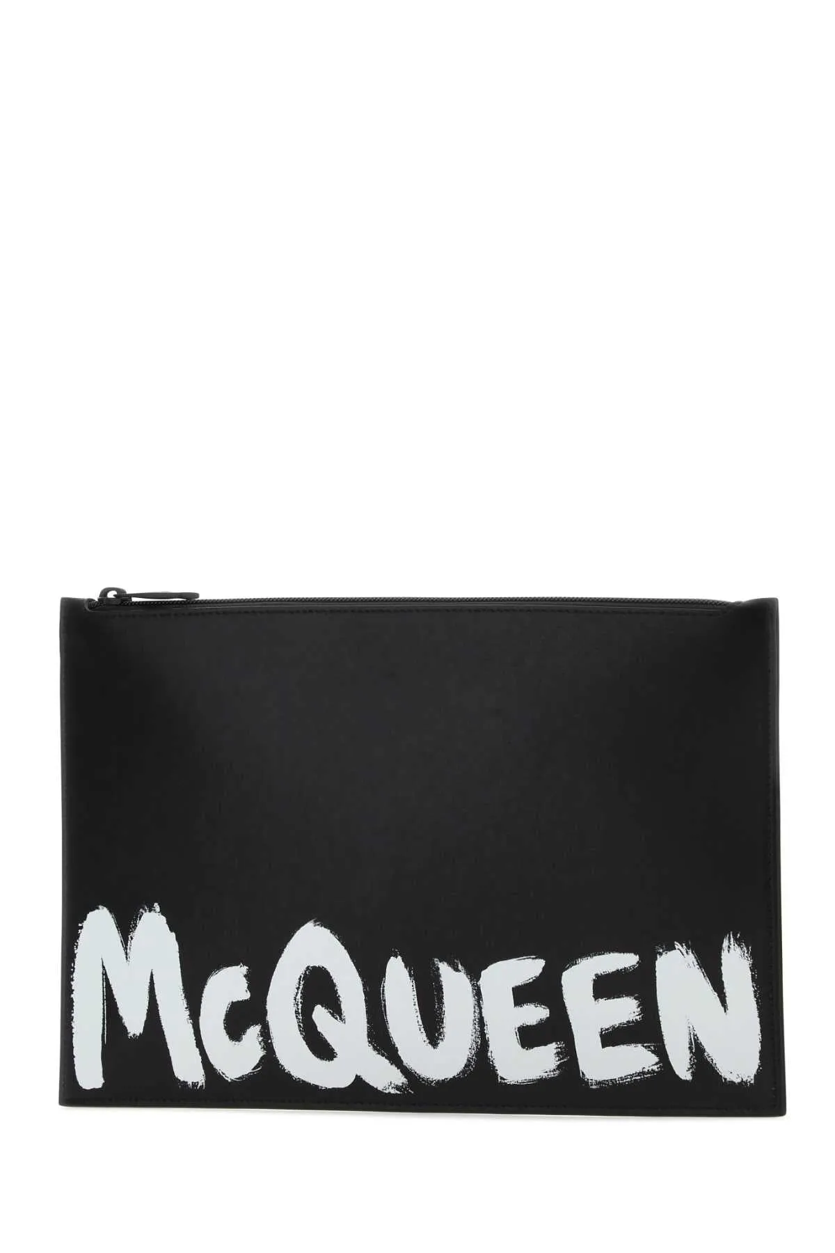 Alexander Mcqueen Black Leather Clutch