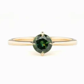 Alice Ring 0.83ct Blue Green Queensland Sapphire, 14k Yellow Gold (One of a kind)