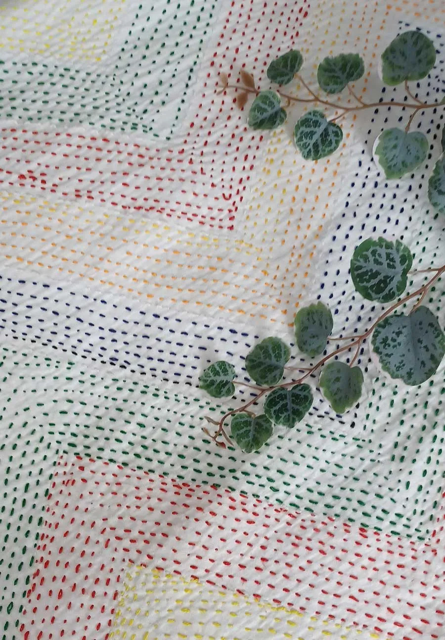 Amel Rainbow Quilt  |   Kantha Quilt