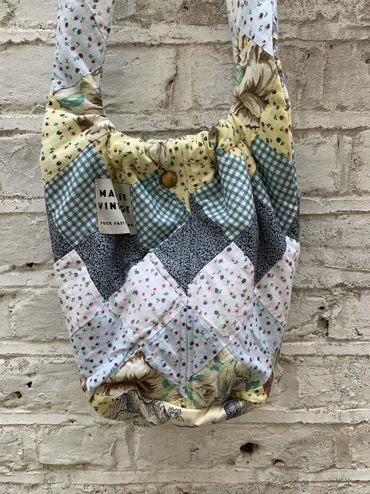 Andie Patchwork Quilt Small Bag - Green/Blue