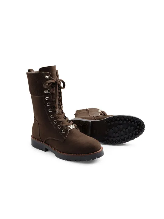 Anglesey chocolate nubuck Combat Boots