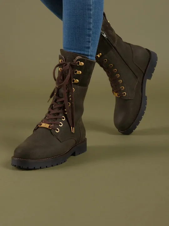 Anglesey moss green Combat Boots