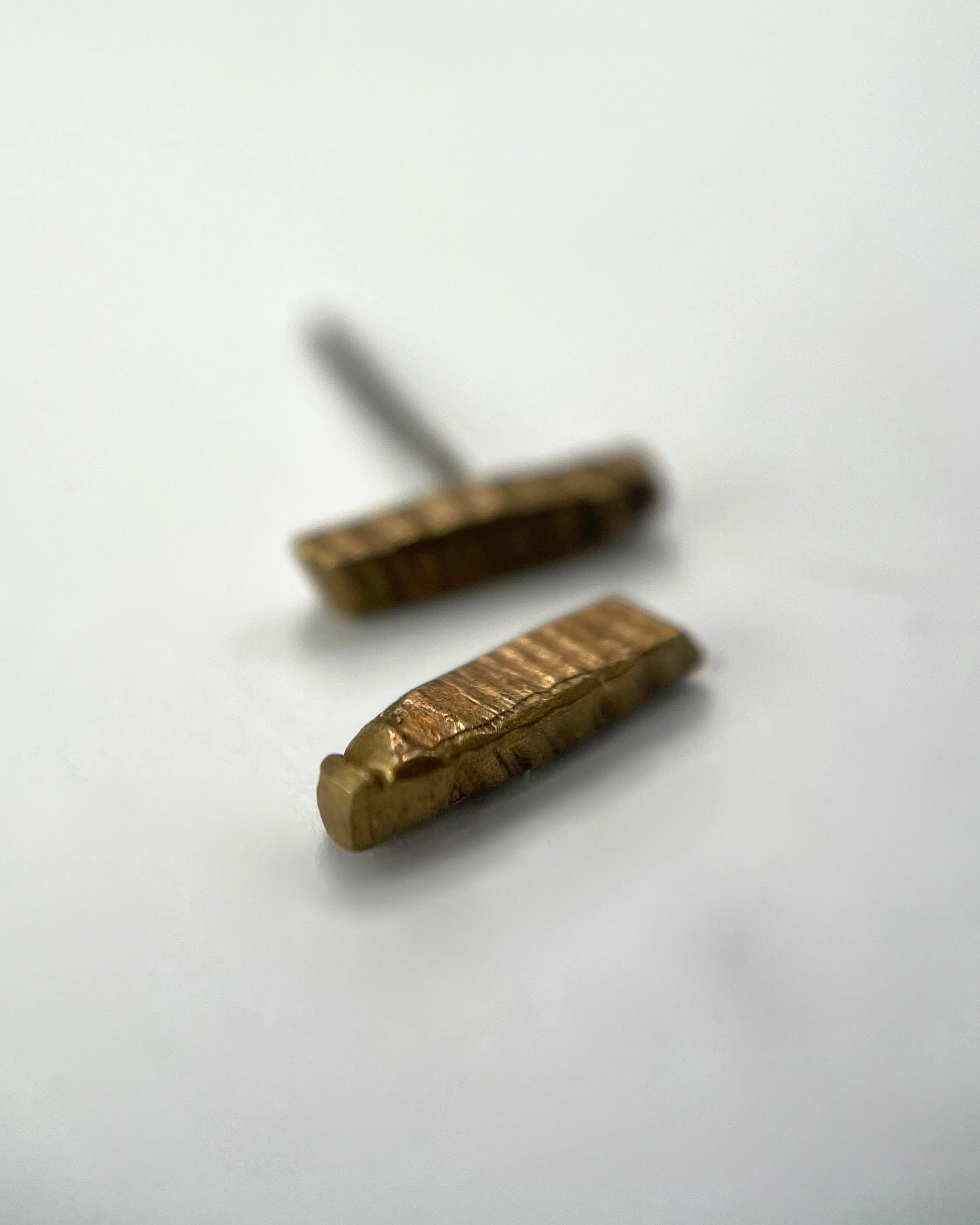 Ann Chikahisa Bronze Stud Earrings