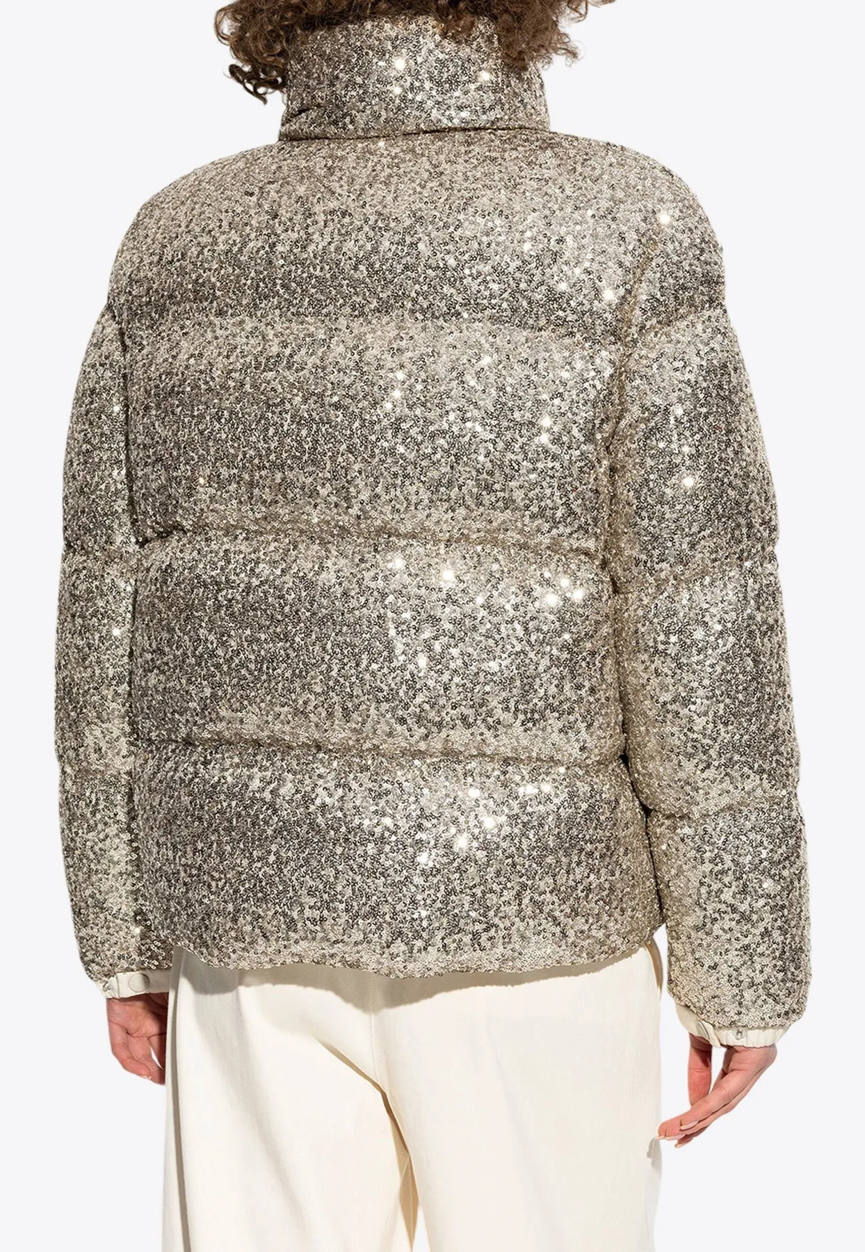 Anternes Sequined Puffer Jacket