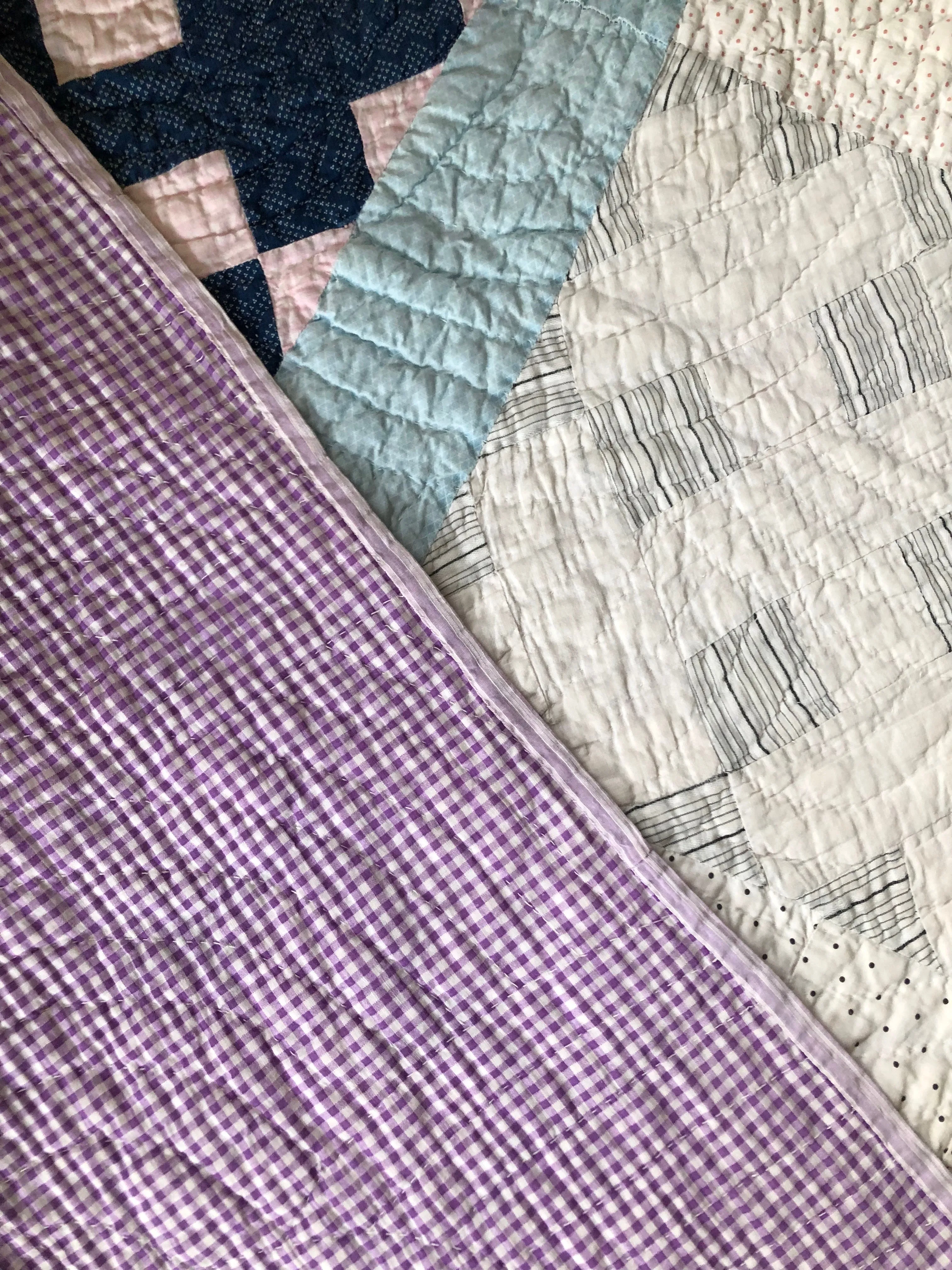 Antique 1900s Double T Quilt