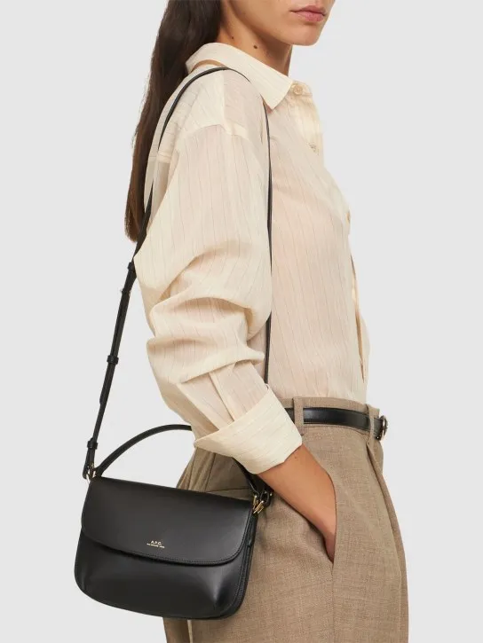 A.P.C.   Mini Sac Sarah smooth leather bag 