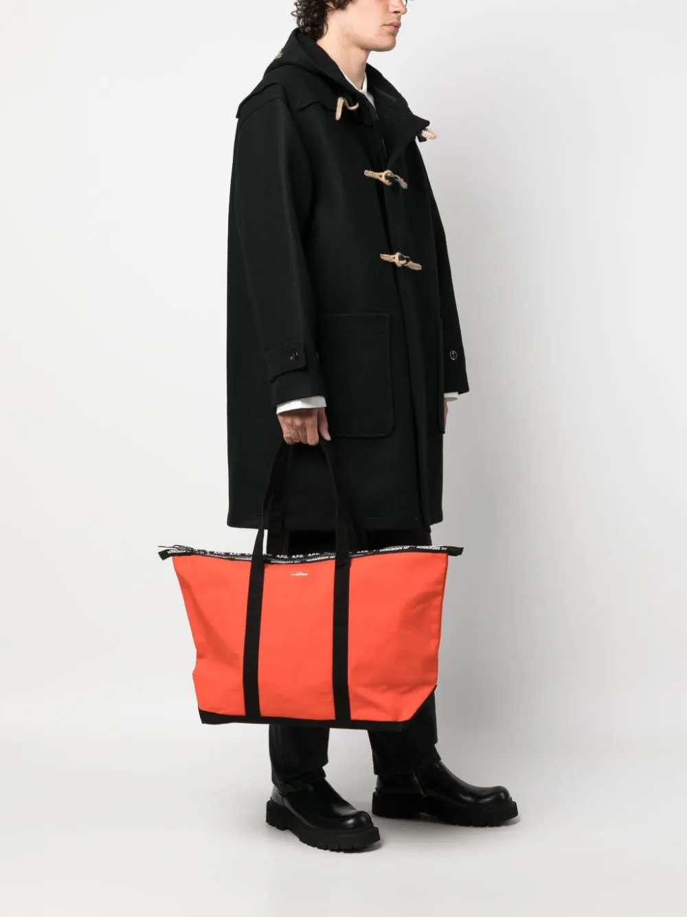 A.P.C. X Jw Anderson    A.P.C. X Jw Anderson Cotton Zipped Tote Bag