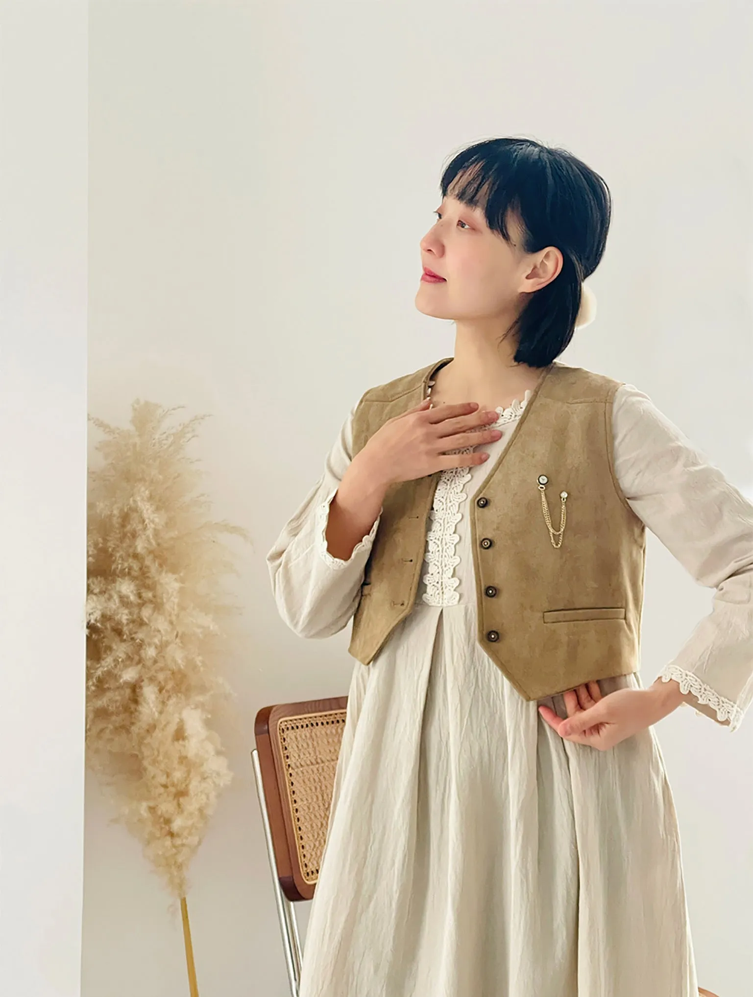 Ash Faux Suede Waistcoat