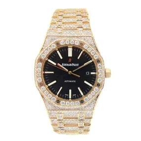 Audemars Piguet Royal Oak Pink Gold with Diamonds - 15400OR.OO.1220OR.01