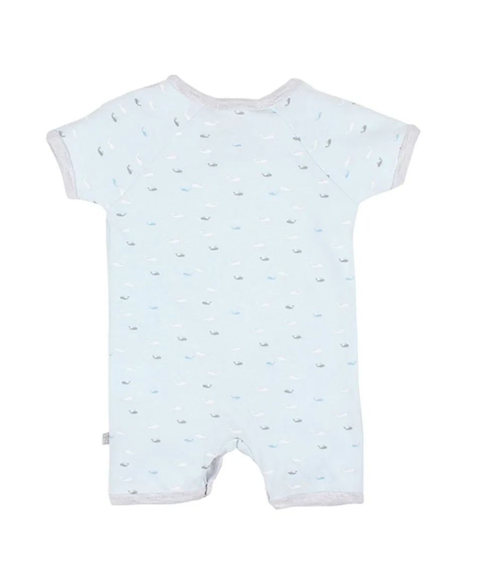 Avery Whales Short Sleeve Romper